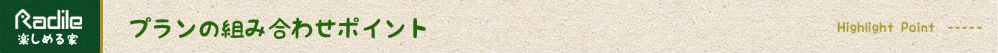 プランの組み合わせポイント
